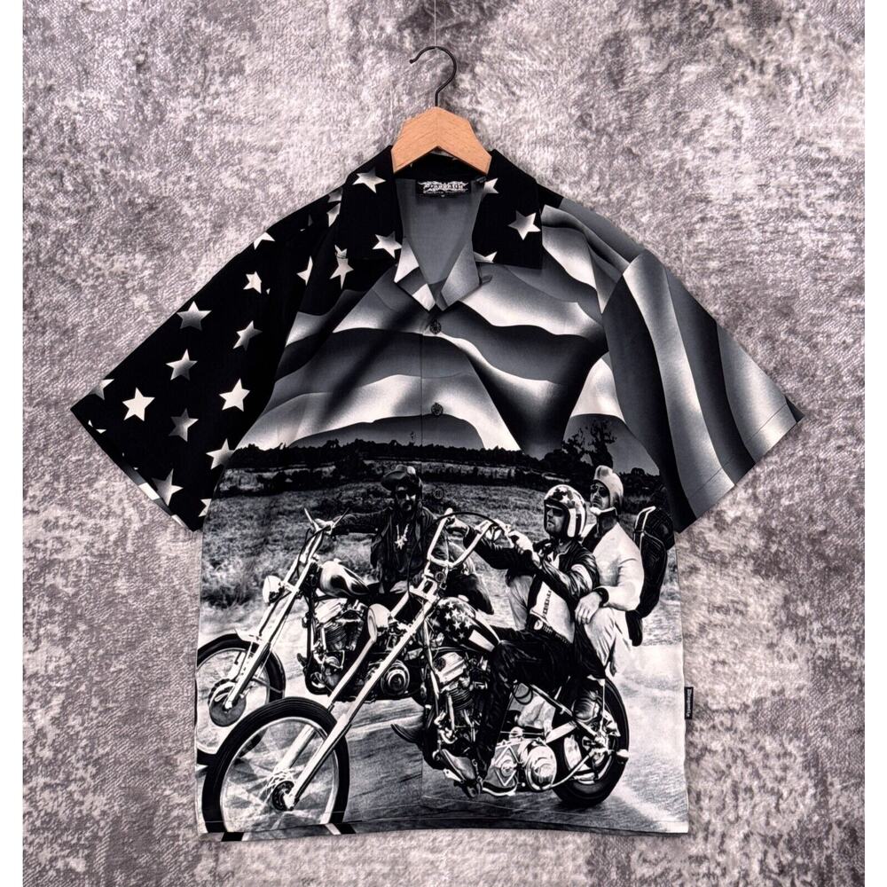 Vintage Dragonfly Shirt Medium Mens Y2K Americana Motorcycle Bikers